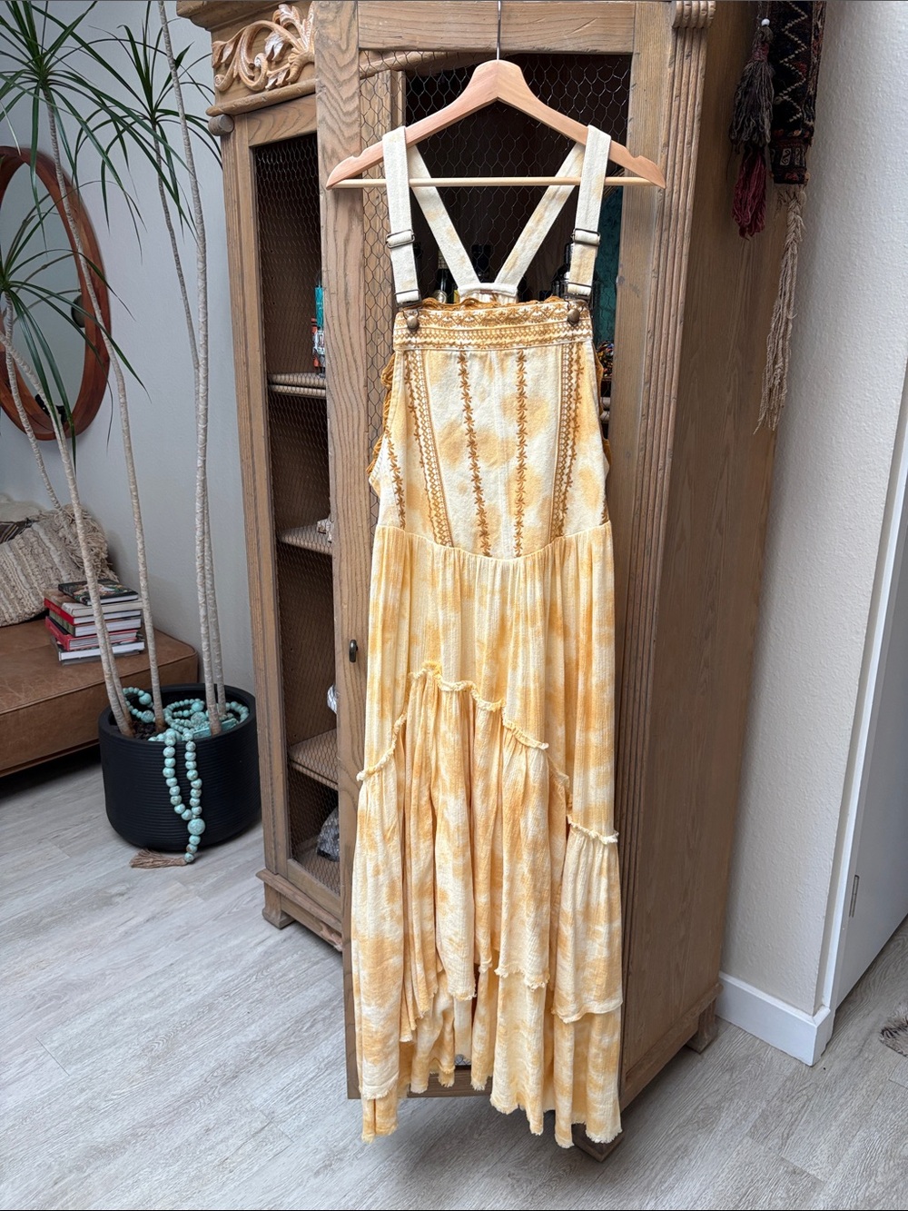Free People Bali Devon Skirtall Tie Dye Maxi Dress In Italian Straw - Picture 5 of 15